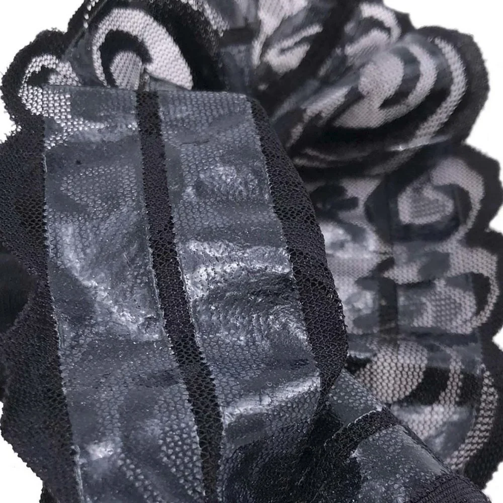 Plus Size 1x 2x Sheer Lace Top Thigh Highs Womens Black Stay Up Stockings